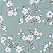 H.VERSAILTEX Blackout Energy Saving Ultra Soft Casual Kitchen Curtains, Rod Pocket Window Curtain Tiers for Café, Bath, Laundry, Bedroom - Aqua Floral Pattern - (58