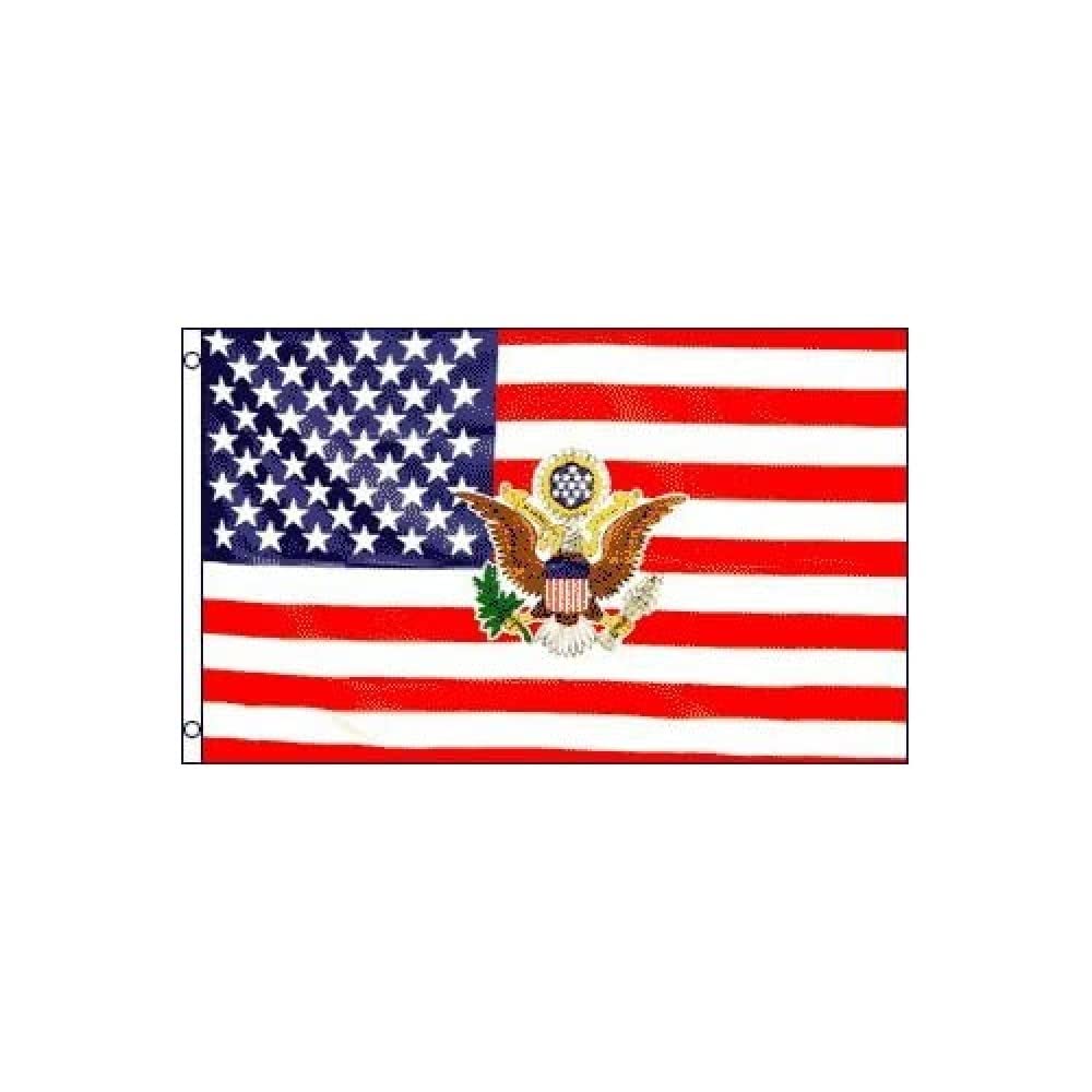 AZ FLAG - Usa With President Logo Flag - 3x5 Ft - 100D Polyester American President Banner with Two Metal Grommets - Fade Resistant - Vivid Colors - 3' x 5' Feet - 150x90 Cm