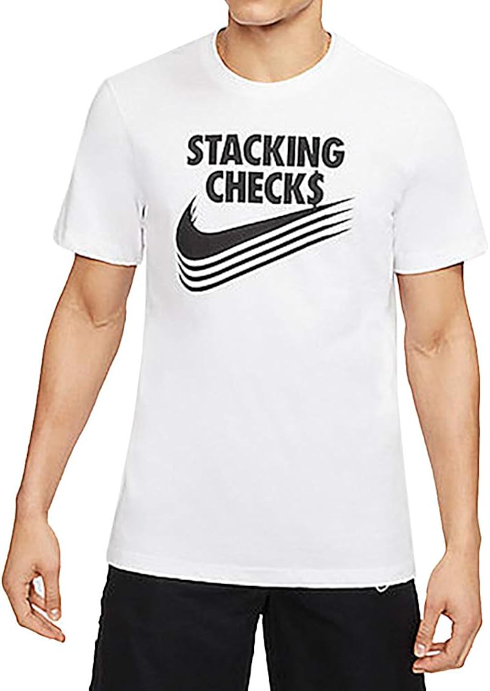 black nike shirt with white check