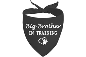 JXGZSO 1 Piece Big Sister/Brother in Training Dog Bandana Dog Pregnancy Announcement Gift (Big Brother D B CA)