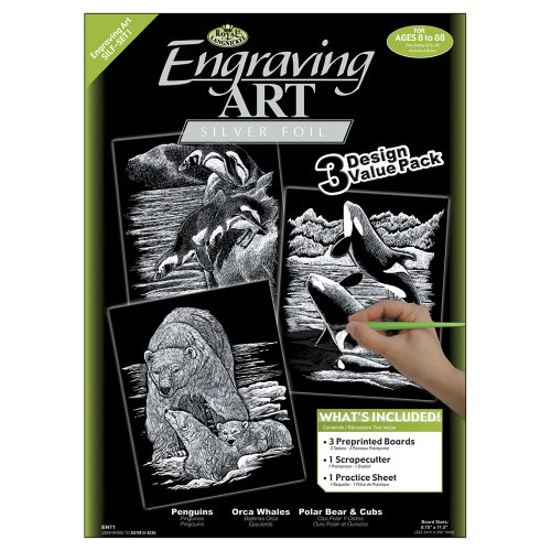 Royal and Langnickel Engraving Art 3 Design Value Pack, Silver