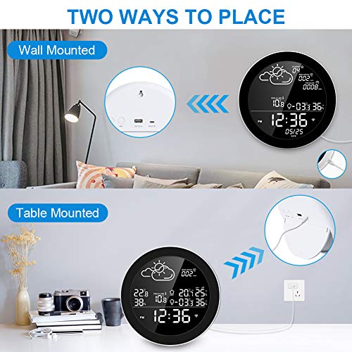 Delicacy WiFi Smart Weather Stations,Wireless Indoor Outdoor Digital Thermometer Hygrometer with Remote Sensor, Temperature Humidity Monitor and Alerts & Data Storage for Home, Greenhouse, Cellar