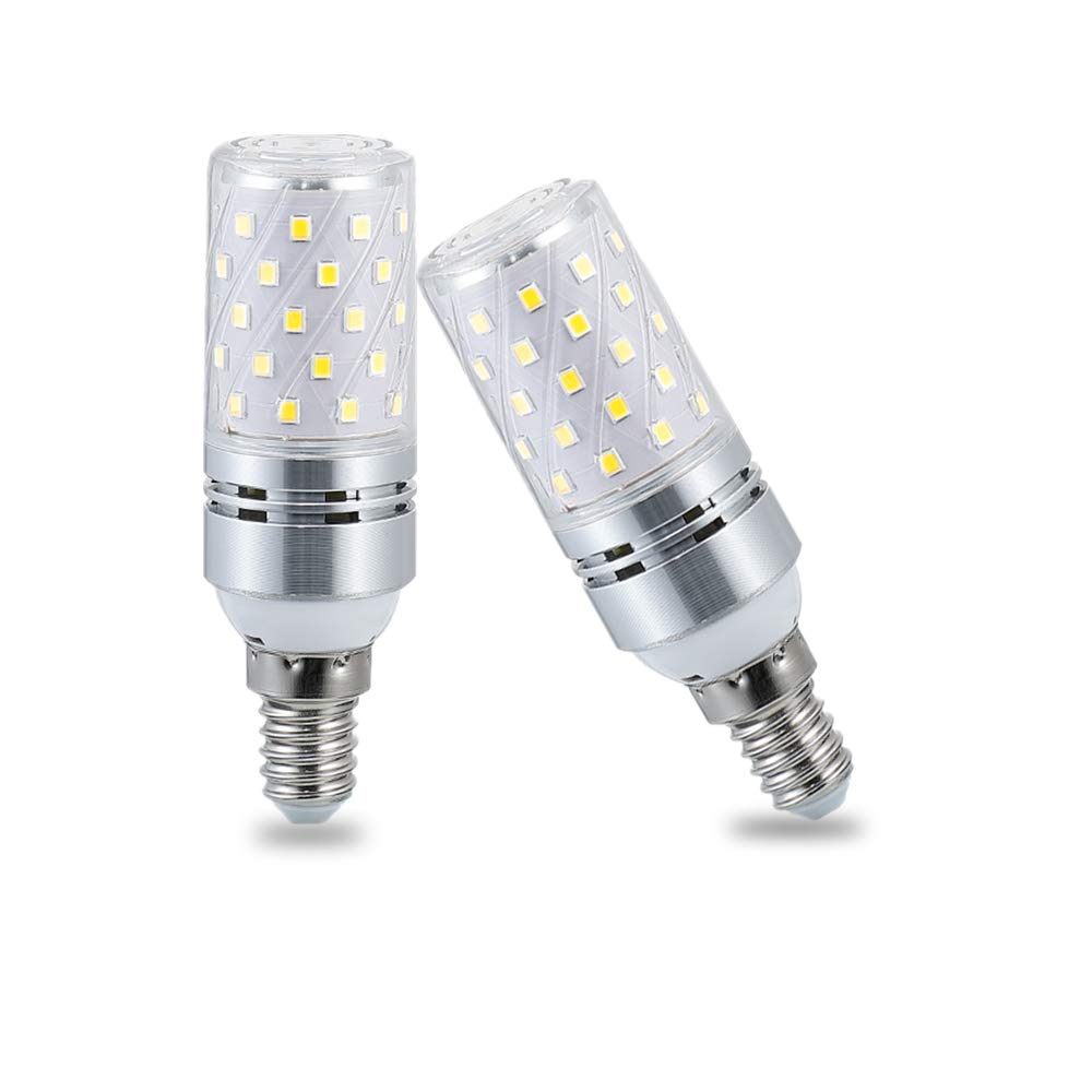 YBTOP 12W E14 LED Corn Screw Bulbs,1200lm 6000K Daylight White,100W Incandescent Bulbs Equivalent,Not-dimmable,2-Pack
