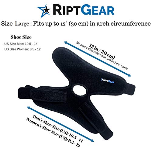 RiptGear Ankle Brace for Women and Men - Adjustable Ankle Support and Compression for Sprained Ankle - Ankle Stabilizer for Running, Basketball, Volleyball, Sports (Large) - Thumbnail 2