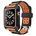 VORI Compatible With Watch Band 42mm Case, Shock-proof and Shatter-resistant Silicone Sport Band for iwatch Band Protective Case Compatible With Watch Series 3/2/1 Edition 42mm Orange