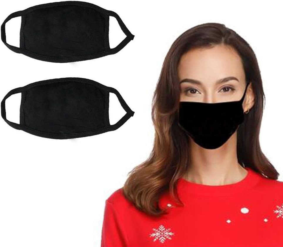 2Pcs Fashion Reusable Washable Cotton Anti Dust Mouth Face Masks
