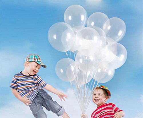 100pcs 12 inch 2.8g/pc clear latex balloons transparent…