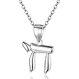 Lavishe 925 Sterling Silver Jewish Hebrew Chair Pendant Necklace 18 inch