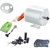 72V 3000W Brushless Motor Kit Fardriver Controller Electric Go Kart Motor | Electric DC Motor 72V, Temperature Sensor, 80A Sine Wave Controller Programmable, 72V Motor Kit for Razor Dirt Bike Scooter