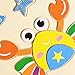 XADP 6 Sets Wooden Puzzles-Giraffe,Elepant,Rabbit,Tortoise,Crab and Fish Puzzles for Kids Toddlers Boys and Girls Age 3 4 5