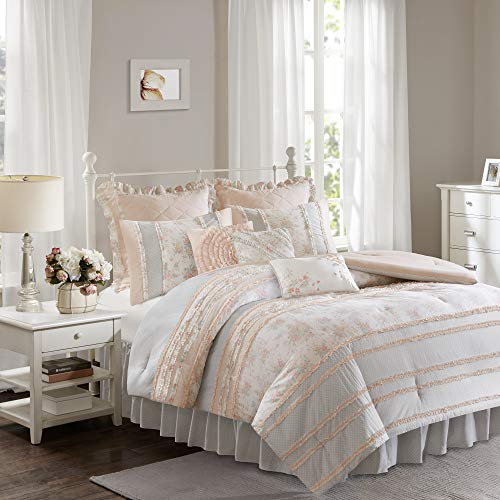 Madison Park Cotton Comforter Set Shabby Chic Cottage Design All