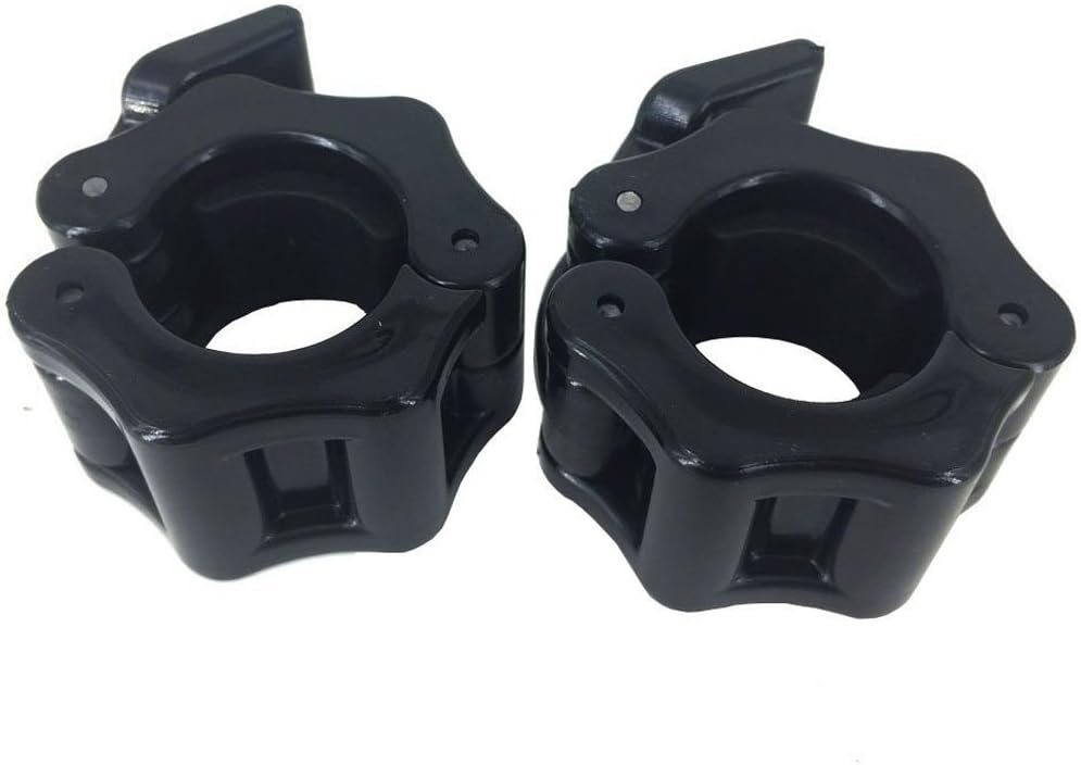 Greententljs 28mm Barbell Collars Clamps Quick Release Locking Barbells Collar Clips Lock fit 1.1 Inch Diameter Standard Size Weight Bars/Bar (Black, 1 Pair)
