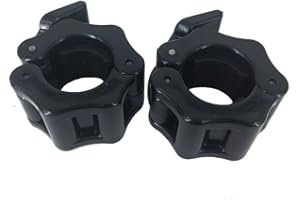 GREENTENTLJS Hacuba Fitness 1 Inch Barbell Clamps - Quick Release Pair of Locking 1'' Diameter Standard Bar Weight Plates Collar Clips for Workout Weightlifting Fitness Training Bodybuilding (Black)