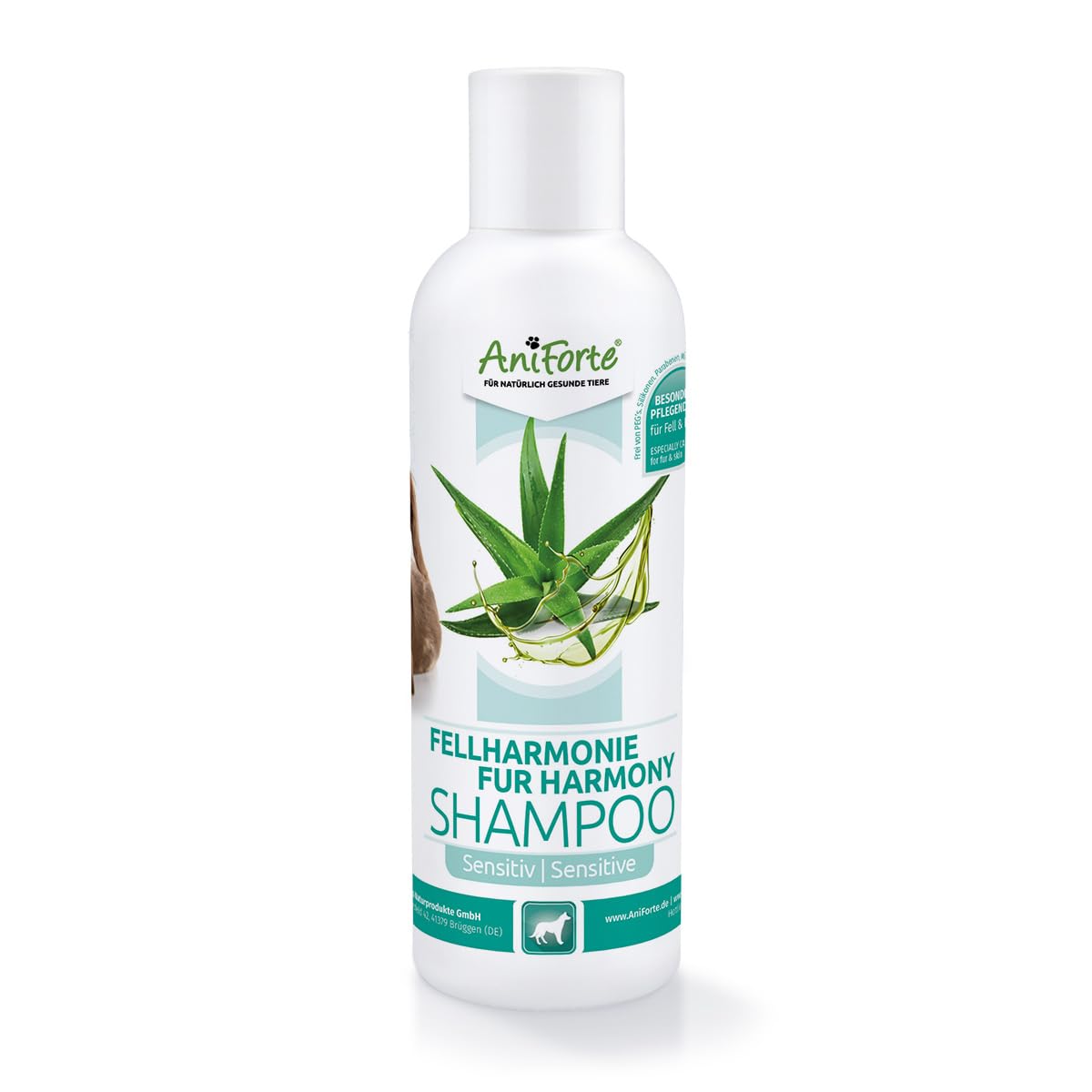 AniForte Fur Harmony Dog Shampoo with Aloe Vera, 200 ml - Natural Care for Fur and Skin, Free of Dyes and Silicone, Care Shampoo for Dogs