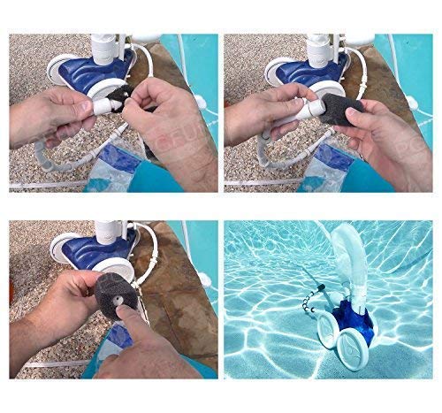 UNC7E 12 Pack Polaris Tail Scrubber Pool Clearner 9-100-3105 Replacement, Sweep Hose Scrubber for Polaris280,180,360,380,3900,480, Zodiac Pool Cleaner Replacement