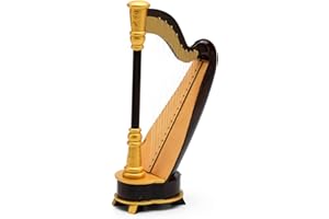 MUSICBOXATTIC Simply Classy Grand Brown Harp Music Box Playing “Music of The Night”