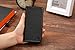 SHIELDON Leather Credit Card Compartments Magnetic Closure Flip Book Stand Wallet Case for Samsung Galaxy S7, Black