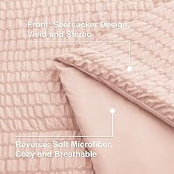 Love's cabin Seersucker Pink King Size Comforter