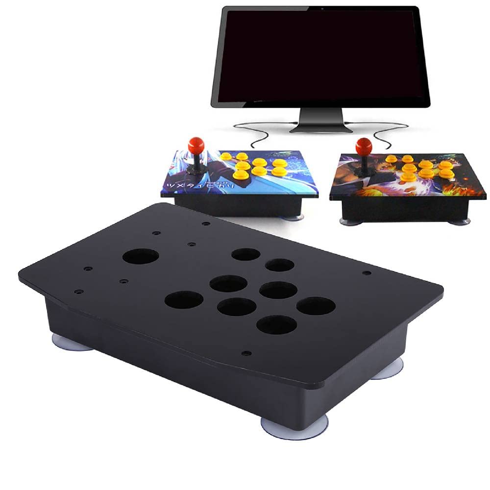 Game Kit Low Delay USB Encoder PC Joystick DIY Controller Black Acrylic Pane with 8 Button for Games