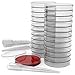 Set of Sterile Plastic Petri Dishes with Vented Lids (Pack of 25), 90 x 15 Millimeters, Ten Plastic Transfer Pipettes (3 Millimeters)