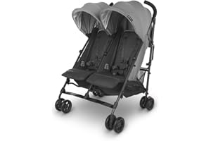 UPPAbaby G-Link V2 Double Umbrella Stroller/Lightweight Design/One-Step Fold + Recline/XL Basket + Canopy/Cup Holder Included