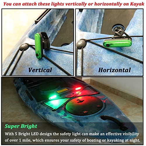 Botepon Kayak Navigation Lights Stern Lights Battery Operated