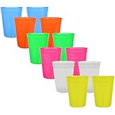 AAkron Nite Glow 12 oz. Stadium Cups - Glows in the Dark, Durable, Perfect for Outdoor, Sports Event, Catering, Picnics, Family Reunions - Set of 12