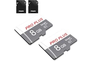 BLIKSEM 2 Pack SD Card 8GB with SD Adapter, High Speed Memory Card, UHS-I C10 A1 Memory TF Card for Tablet/Mobile Phone/Camera/Car Audio/Game Console (TF183 White Gray 8GB)