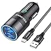 JOOMFEEN Car Charger, Qualcomm Quick Charger 3.0+2.4A 30W Rapid Dual Port USB Car Charger Adapter with 3FT Charging Cable for Phone XR XS Max X 8 Plus 7 Plus 6s Plus 6 Plus 5S