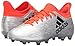 adidas Performance Kids' X 16.3 Firm Ground Soccer Shoe (Little Kid/Big Kid), Silver Metallic/Black/Indoorfrared, 4.5 M US Big Kid