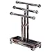 MyGift 3 Tier Rustic Torched Wood T-Bar Jewelry Stand, Necklace/Bracelet Display with Ring Tray