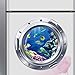 DNVEN Porthole Wall Decals Tropical Fish Deep Blue Sea Under The Sea Decorative Peel and Stick 3D Wall Arts Stickers Murals for Kids Rooms Bedrooms Nursery Boys Room Decor 17 inches x 17 inches