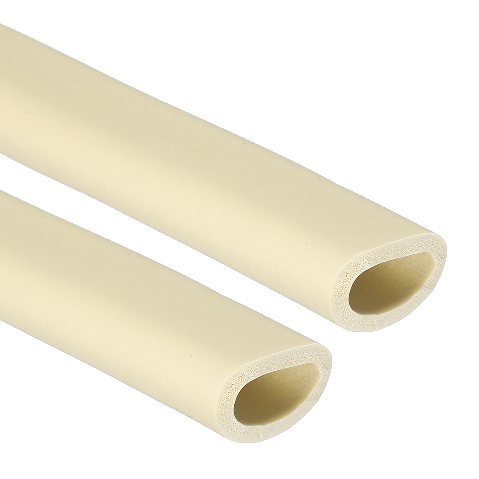 PATIKIL 16mm ID x 22mm OD x 1m Long Pipe Insulation Foam Tube, 2pcs Pipe Cover Wrap Roll EPDM Bar Tubing for Handle Grip Guitar Stand AC Units, Exercise Machine Handle, Beige