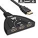 HDMI Switch 4K, TWENS 1995 3 Port Switch Supports 4K/3D/PS3/PS4/Xbox/1080P/Apple TV/DVD Player/Laptop