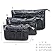Hockline Updated Purse Organizer Insert Handbag Organizer Bag in Bag Insert Liner Pocket with Handles (17 Pockets 4 Colors 3 Size)-Black-L