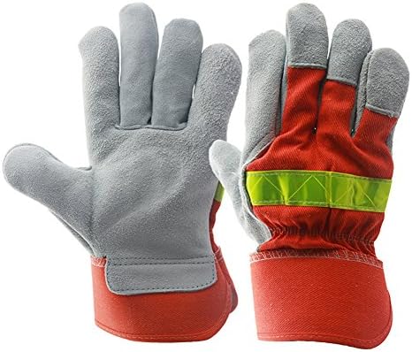 Iron Welding Gloves Heat Resistance 10-Inch Length Split Cowhide Working Gloves