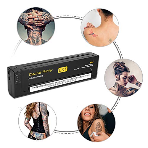 Tattoo Transfer Copier Professional Tattoo Thermal Printer Stencil Paper Tattoo Machine, Portable Mini Liner Printing Professional Copier Stencil Paper Print with 1 pc Paper - Thumbnail 2