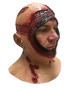 BLOODY HOOD MASK Overhead Latex Jason Halloween Horror Movie Fancy Dress Masks