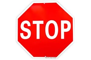 MINTON Stop Sign, Street Traffic Warning Reflective Signs, 12"x 12" Octagon Rust Free Aluminum Sign, UV Protected, Weather/Fade Resistant, Indoor/Outdoor Use