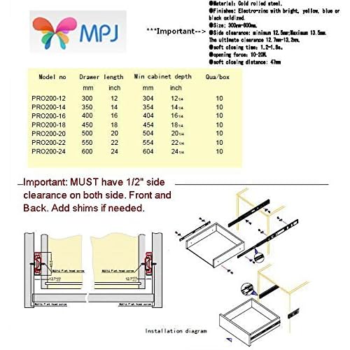 80 Off Mpj Promark 100 Lb Capacity Full Extension Soft Self