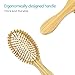 Pack of 2 Hair Brush with Natural Boar Bristles, Massages Scalp Anti-Static Hair Detangle for All Types, Lightweigh (Oval)