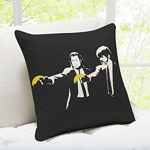 iLeesh Banky Art Throw Pillow, Pulp Fiction London