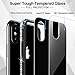 OCYCLONE iPhone Xs Max Case for Women Girl [ Tempered Glass ], Cute Pretty Glitter Diamond Rhinestone Bumper Protective Girly Glass Case for iPhone Xs Max 6.5 Inch for Girls Women - Purple Black