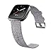 QIBOX Bands Compatible with Versa, Woven Fabric Wrist Strap Watch Special Edition Replacement Bands Classic Square Stainless Steel Buckle Compatible with Versa Smart Watch