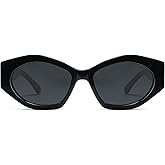 SOJOS Trendy Hexagonal Polarized Sunglasses for Womens Mens,Retro Polygon Shades Plastic Frame Sun Glasses SJ2307