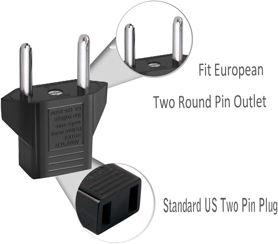 Inovat 8 PCS American USA to European Outlet Plug Adapter: Home Audio & Theater