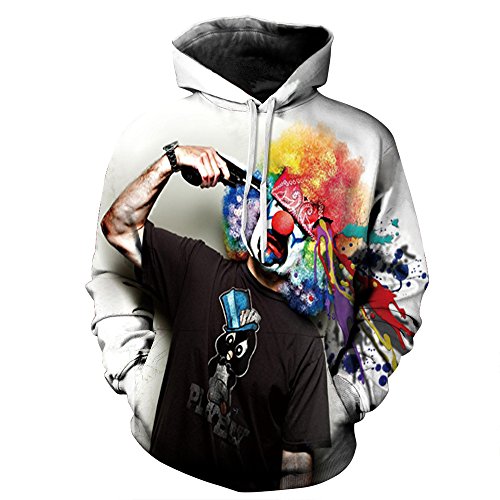 Honeystore unisex casual 3d printed sweatshirt pullover hoodie cl…