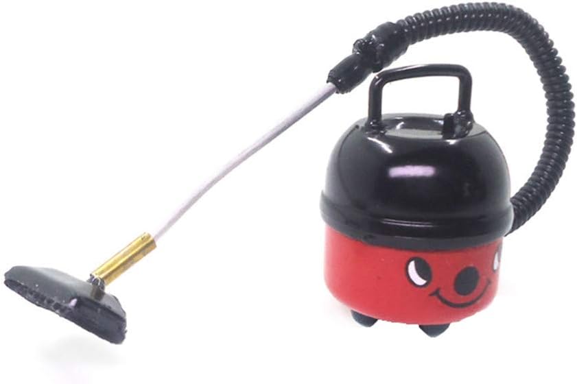 FILDRGT Miniature Vacuum Cleaner 1:12 Mini Dollhouse Furniture and Accessories, Houskeeping Cleaner Design Miniature Exquisite Living Room Kids Pretend Toy,Creative Birthday Christmas Handcraft Gift