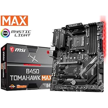 MSI Arsenal Gaming AMD Ryzen 2ND and 3rd Gen AM4 M.2 USB 3 DDR4 DVI HDMI Crossfire ATX Motherboard (B450 Tomahawk Max)