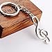 20 Packs Music Keychains Metal Musical Note Key Chains Music Symbol Key Ring Office Business Graduation Birthday Party Giveaway Gifts for Students Classmates Friends Guests Musician Youth Choir
